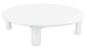 Ledge Lounger Mainstay Collection Outdoor Round Coffee Table | White | LL-MS-CT-RD-WH