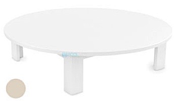 Ledge Lounger Mainstay Collection Outdoor Round Coffee Table | White | LL-MS-CT-RD-WH