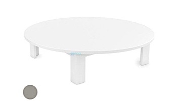 Ledge Lounger Mainstay Collection Outdoor Round Coffee Table | Gray | LL-MS-CT-RD-GRY