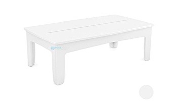 Ledge Lounger Mainstay Collection Outdoor Rectangular Coffee Table | White | LL-MS-CT-RT-WH