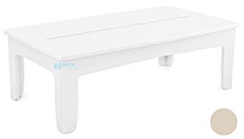 Ledge Lounger Mainstay Collection Outdoor Rectangular Coffee Table | White | LL-MS-CT-RT-WH