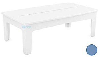 Ledge Lounger Mainstay Collection Outdoor Rectangular Coffee Table | White | LL-MS-CT-RT-WH