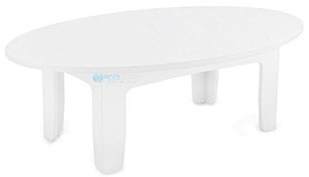 Ledge Lounger Mainstay Collection Outdoor Oval Coffee Table | Gray | LL-MS-CT-OV-GRY