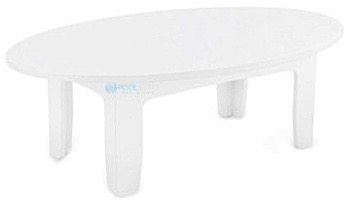 Ledge Lounger Mainstay Collection Outdoor Oval Coffee Table | Black | LL-MS-CT-OV-BK