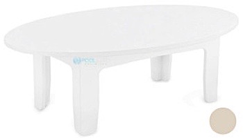 Ledge Lounger Mainstay Collection Outdoor Oval Coffee Table | Black | LL-MS-CT-OV-BK