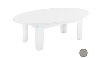 Ledge Lounger Mainstay Collection Outdoor Oval Coffee Table | Gray | LL-MS-CT-OV-GRY