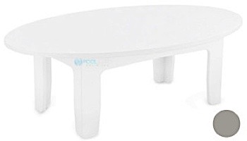 Ledge Lounger Mainstay Collection Outdoor Oval Coffee Table | Gray | LL-MS-CT-OV-GRY