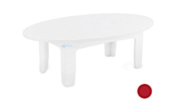 Ledge Lounger Mainstay Collection Outdoor Oval Coffee Table | Red | LL-MS-CT-OV-RD