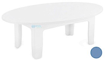 Ledge Lounger Mainstay Collection Outdoor Oval Coffee Table | White | LL-MS-CT-OV-WH