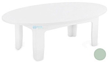 Ledge Lounger Mainstay Collection Outdoor Oval Coffee Table | Sky Blue | LL-MS-CT-OV-SB