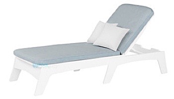 Ledge Lounger Mainstay Collection Outdoor Chaise Cushion | Standard Fabric Mediterranean Blue | LL-MS-C-C-STD-4652