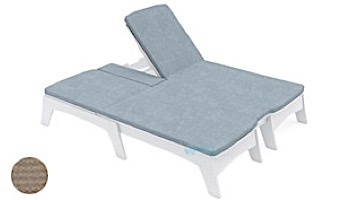 Ledge Lounger Mainstay Collection Outdoor Double Chaise Cushion | Standard Fabric Charcoal Grey | LL-MS-DBC-C-STD-4644