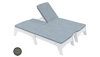 Ledge Lounger Mainstay Collection Outdoor Double Chaise Cushion | Standard Fabric Charcoal Grey | LL-MS-DBC-C-STD-4644