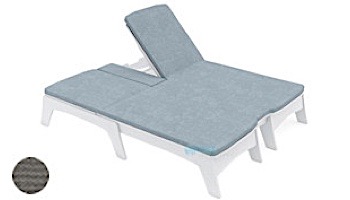 Ledge Lounger Mainstay Collection Outdoor Double Chaise Cushion | Standard Fabric Charcoal Grey | LL-MS-DBC-C-STD-4644