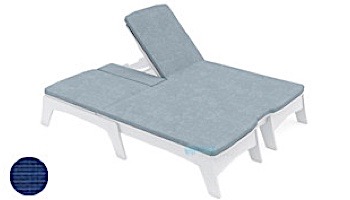 Ledge Lounger Mainstay Collection Outdoor Double Chaise Cushion | Standard Fabric Charcoal Grey | LL-MS-DBC-C-STD-4644