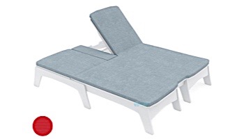 Ledge Lounger Mainstay Collection Outdoor Double Chaise Cushion | Premium 1 Jockey Red | LL-MS-DBC-C-P1-4603