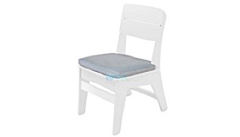 Ledge Lounger Mainstay Collection Outdoor Dining Side Chair Seat Cushion | Standard Fabric Mediterranean Blue | LL-MS-DC-SC-STD-4652