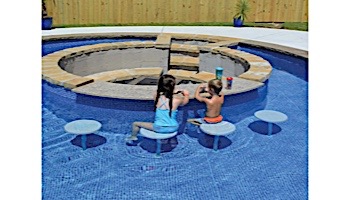 SR Smith Destination Series 16" In-Pool Seat | Gunite Anchor Included | Gray | WS-POOLSEAT-52-C