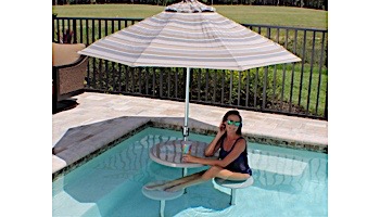 SR Smith Destination Series 16" In-Pool Seat | Gunite Anchor Included | Seashell | WS-POOLSEAT-61-C