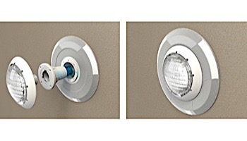 CCEI Lighting Plug-in-Pool System Adaptor and Escutcheon for Pentair, Hayward and Jacuzzi Niches | White | PF10R14U/W