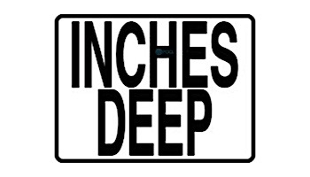 Inlays 4" x 6" Plastic Stickon Depth Marker | Inches Deep | P411532