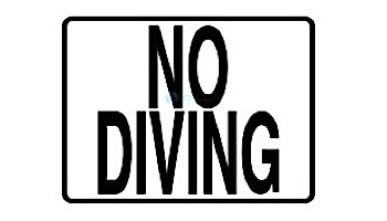 Inlays 4" x 6" Plastic Stickon Depth Marker | No Diving | P411501 loading=