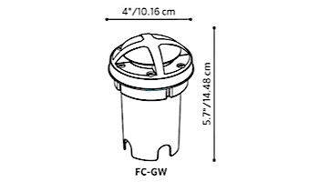 FX Luminaire FC 6 LED Well Light | Bronze Metallic | Zone Dimming | Ground Wash 180 Deg | FCZD6LEDGW180BZ