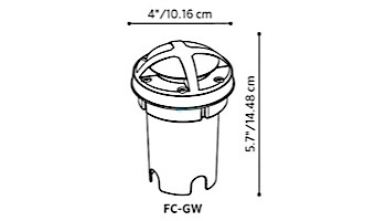 FX Luminaire FC Well Light | Zone Dimming 6LED | Ground Wash 90 Deg | Bronze Metallic | FC-ZD-6LED-GW-90-BZ