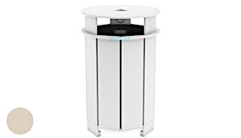 Ledge Lounger Mainstay Collection Outdoor Round Trash Bin | Green | LL-MS-TB-RD-GN