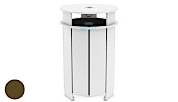 Ledge Lounger Mainstay Collection Outdoor Round Trash Bin | Sky Blue | LL-MS-TB-RD-SB