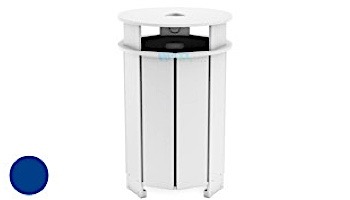 Ledge Lounger Mainstay Collection Outdoor Round Trash Bin | Black | LL-MS-TB-RD-BK