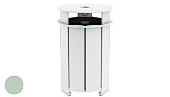 Ledge Lounger Mainstay Collection Outdoor Round Trash Bin | Sky Blue | LL-MS-TB-RD-SB