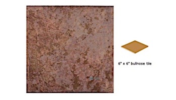National Pool Tile Aztec 6x6 Single Bullnose Pool Tile | Peacock | AZ601 6X6 SBN