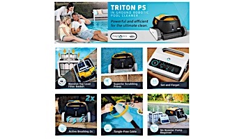 Maytronics Dolphin Triton PS Inground Robotic Pool Cleaner with PowerStream | 99996207-USW