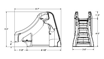 S.R.Smith SlideAway Removable Pool Slide | Taupe | 660-209-5810