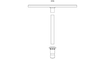 S.R. Smith Destination Series 30" Sun Shelf Table | Vinyl Liner Anchor Included | Cappuccino | VL-30 TABLE-57-C