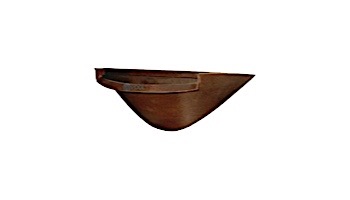 National Pool Tile 24" Wall Mounted Half Bowl | 7" Tall | Midnight Black Powder Coated | SWMPPLP-24-POWDER-MIDNIGHT