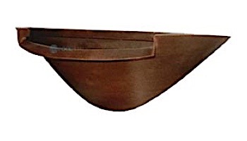 Bobe 24_quot; Wall Mounted Half Bowl | 7_quot; Tall | Copper | CWMPPLP-24