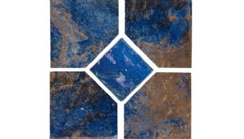 National Pool Tile Coral 6x6 Deco Tile | Rustic Blue | CRL-RUSTIC DECO GL