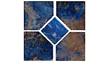 National Pool Tile Coral 6x6 Deco Tile | Blue | CRL-BLUE DECO GL