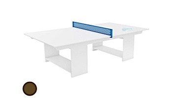 Ledge Lounger Outdoor Games Collection Ping Pong Table | Brown | Paddles and Net | LL-GM-PG-BN