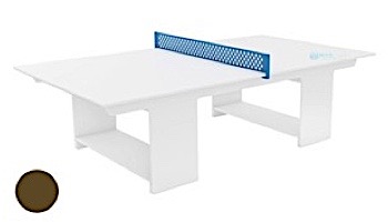 Ledge Lounger Outdoor Games Collection Ping Pong Table | White | White Paddles and Sky Blue Net | LL-GM-PG-WH-WH-SB