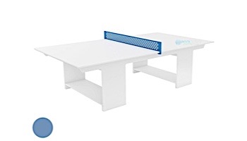 Ledge Lounger Outdoor Games Collection Ping Pong Table | Sky Blue | Paddles and Net | LL-GM-PG-SB