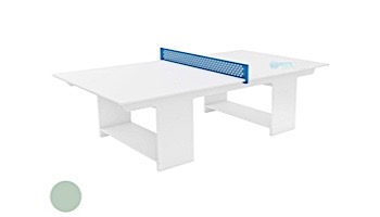 Ledge Lounger Outdoor Games Collection Ping Pong Table | Sage Green | Paddles and Net | LL-GM-PG-SG