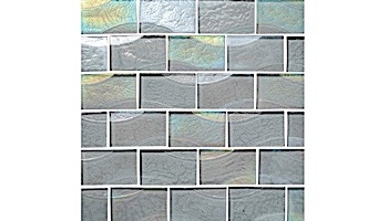 National Pool Tile Sea Ice Series 2x3 Glass Tile | Silver | ICE-SILVER2X3