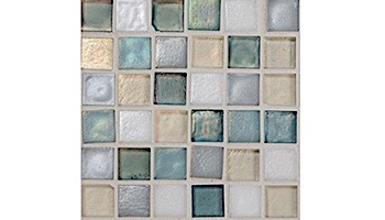 National Pool Tile Boutique Oceanside Mini Blend Glass Tile | Aquamarine | OCN-AQUAMARINE MINI