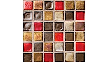 National Pool Tile Boutique Oceanside Mini Blend Glass Tile | Ember | OCN-EMBER MINI