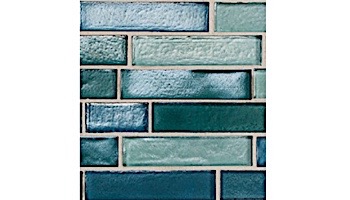 National Pool Tile Aquascapes Interlocking Glass Tile | Aquamarine | OCN-AQUAMARINE IS12