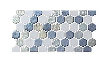 National Pool Tile Starburst Border Glass Tile | Silver | STA-SILVER BDR