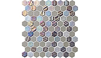 National Pool Tile Starburst Mosaic Glass Tile | Silver | STA-SILVER